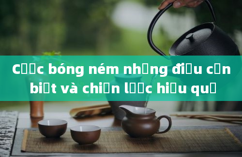 Cược bóng ném những điều cần biết và chiến lược hiệu quả