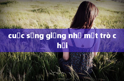 cuộc sống giống như một trò chơi