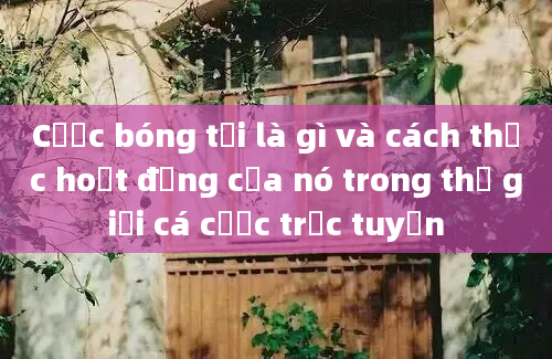 Cược bóng tối là gì và cách thức hoạt động của nó trong thế giới cá cược trực tuyến