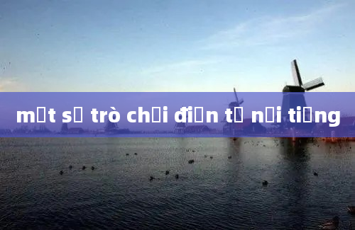 một số trò chơi điện tử nổi tiếng