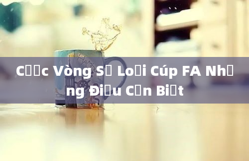 Cược Vòng Sơ Loại Cúp FA Những Điều Cần Biết