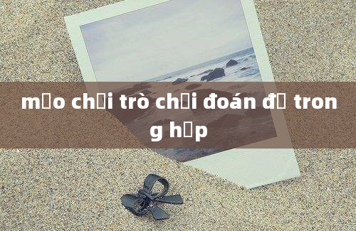 mẹo chơi trò chơi đoán đồ trong hộp