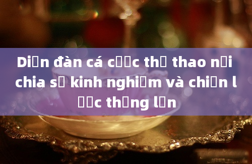 Diễn đàn cá cược thể thao nơi chia sẻ kinh nghiệm và chiến lược thắng lớn