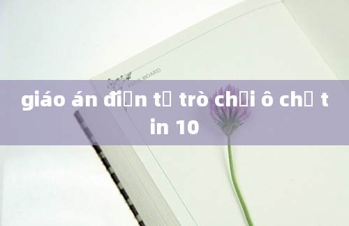 giáo án điện tử trò chơi ô chữ tin 10