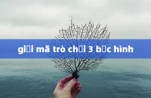 giải mã trò chơi 3 bức hình