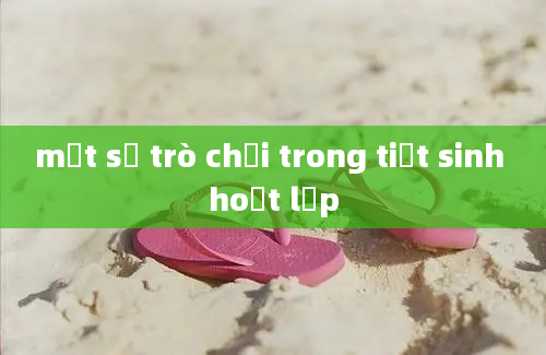 một số trò chơi trong tiết sinh hoạt lớp