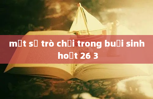 một số trò chơi trong buổi sinh hoạt 26 3