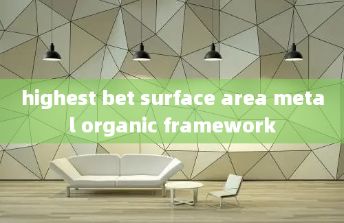 highest bet surface area metal organic framework