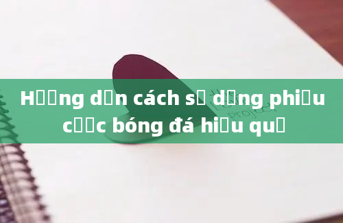 Hướng dẫn cách sử dụng phiếu cược bóng đá hiệu quả