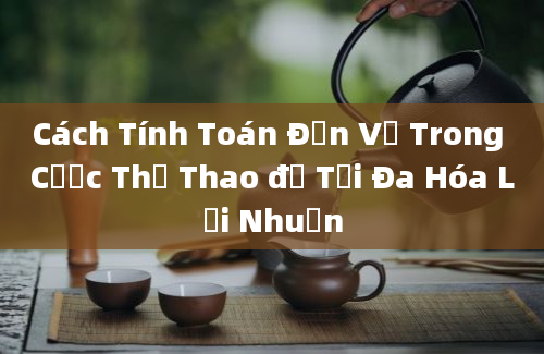 Cách Tính Toán Đơn Vị Trong Cược Thể Thao để Tối Đa Hóa Lợi Nhuận