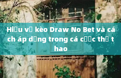 Hiểu về kèo Draw No Bet và cách áp dụng trong cá cược thể thao