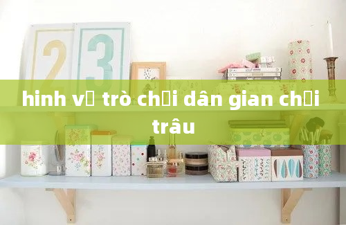 hinh vẽ trò chơi dân gian chọi trâu