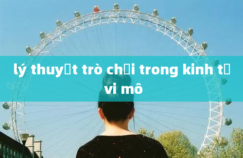 lý thuyết trò chơi trong kinh tế vi mô