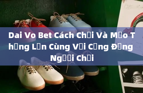 Dai Vo Bet Cách Chơi Và Mẹo Thắng Lớn Cùng Với Cộng Đồng Người Chơi