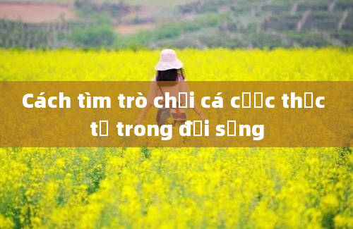 Cách tìm trò chơi cá cược thực tế trong đời sống