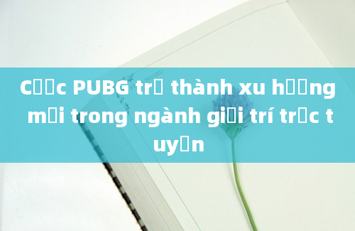 Cược PUBG trở thành xu hướng mới trong ngành giải trí trực tuyến