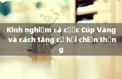 Kinh nghiệm cá cược Cúp Vàng và cách tăng cơ hội chiến thắng