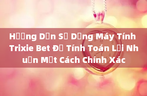 Hướng Dẫn Sử Dụng Máy Tính Trixie Bet Để Tính Toán Lợi Nhuận Một Cách Chính Xác