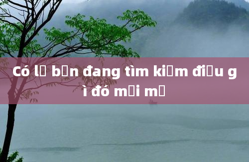 Có lẽ bạn đang tìm kiếm điều gì đó mới mẻ