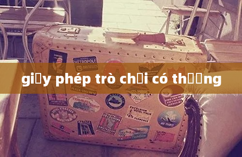 giấy phép trò chơi có thưởng