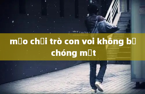 mẹo chơi trò con voi không bị chóng mặt