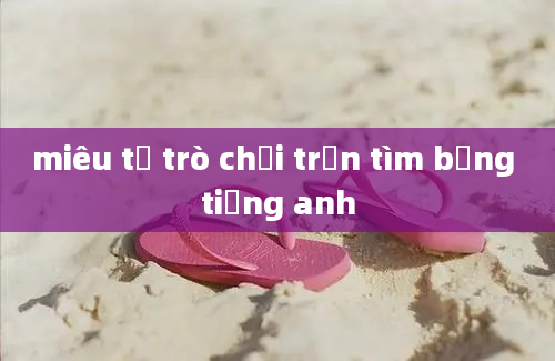 miêu tả trò chơi trốn tìm bằng tiếng anh