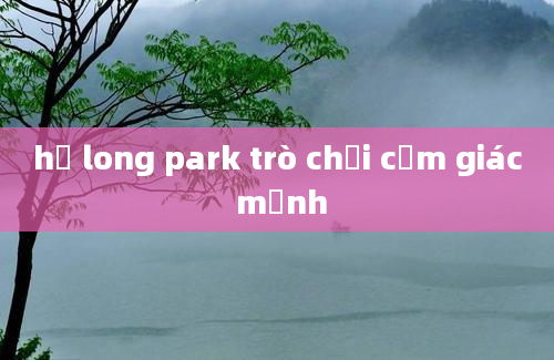 hạ long park trò chơi cảm giác mạnh