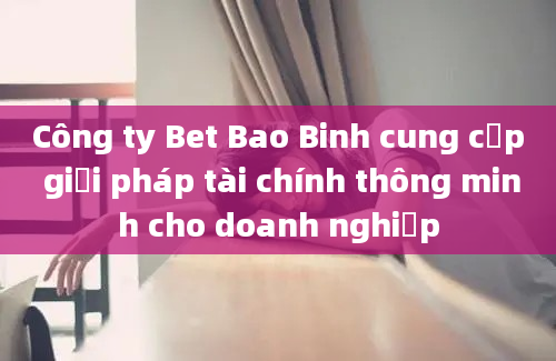 Công ty Bet Bao Binh cung cấp giải pháp tài chính thông minh cho doanh nghiệp