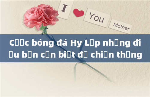 Cược bóng đá Hy Lạp những điều bạn cần biết để chiến thắng