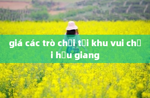 giá các trò chơi tại khu vui chơi hậu giang