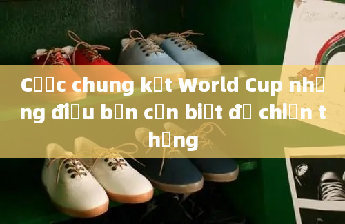 Cược chung kết World Cup những điều bạn cần biết để chiến thắng