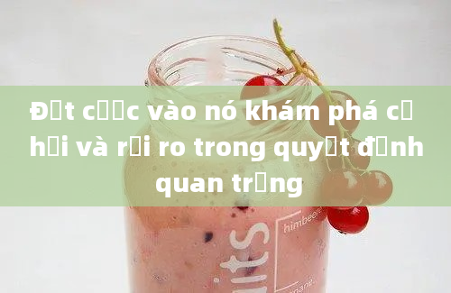 Đặt cược vào nó khám phá cơ hội và rủi ro trong quyết định quan trọng