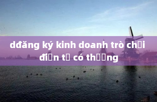 dđăng ký kinh doanh trò chơi điện tử có thưởng