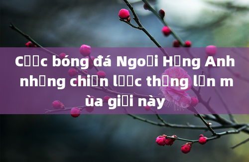 Cược bóng đá Ngoại Hạng Anh những chiến lược thắng lớn mùa giải này