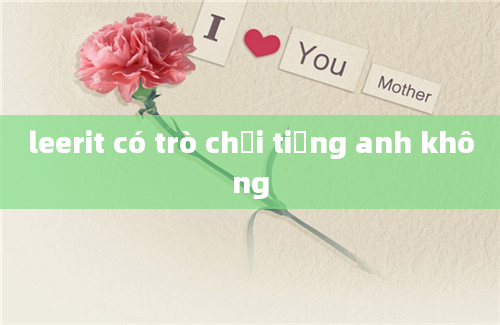 leerit có trò chơi tiếng anh không