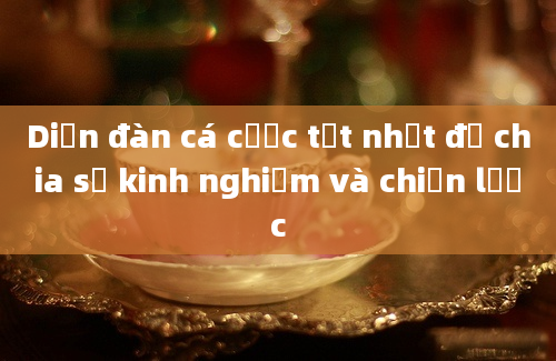 Diễn đàn cá cược tốt nhất để chia sẻ kinh nghiệm và chiến lược