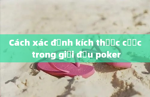 Cách xác định kích thước cược trong giải đấu poker