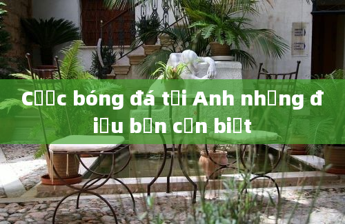 Cược bóng đá tại Anh những điều bạn cần biết