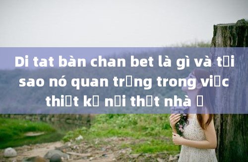 Di tat bàn chan bet là gì và tại sao nó quan trọng trong việc thiết kế nội thất nhà ở