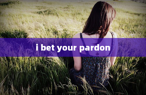 i bet your pardon