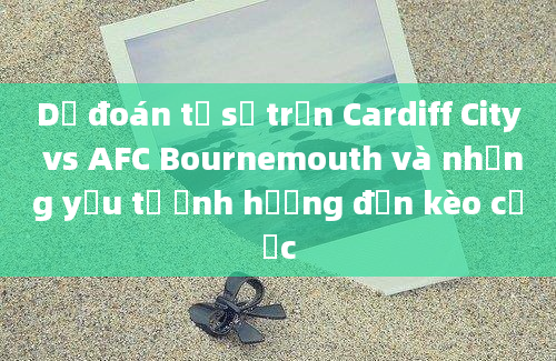 Dự đoán tỷ số trận Cardiff City vs AFC Bournemouth và những yếu tố ảnh hưởng đến kèo cược