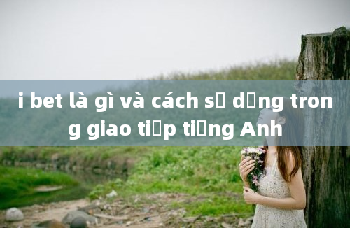 i bet là gì và cách sử dụng trong giao tiếp tiếng Anh