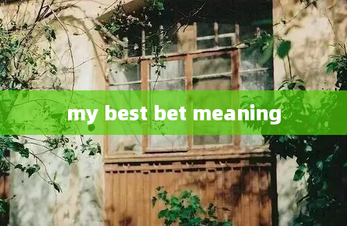 my best bet meaning