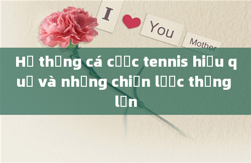 Hệ thống cá cược tennis hiệu quả và những chiến lược thắng lớn