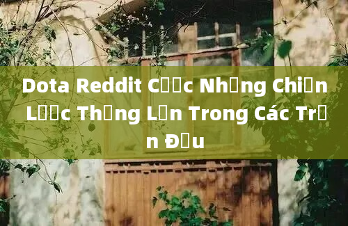 Dota Reddit Cược Những Chiến Lược Thắng Lớn Trong Các Trận Đấu