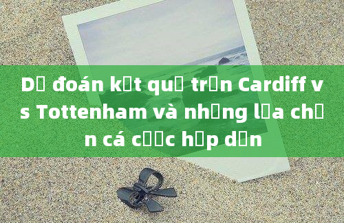 Dự đoán kết quả trận Cardiff vs Tottenham và những lựa chọn cá cược hấp dẫn