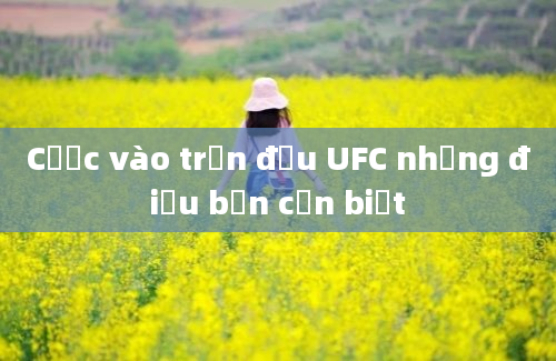 Cược vào trận đấu UFC những điều bạn cần biết