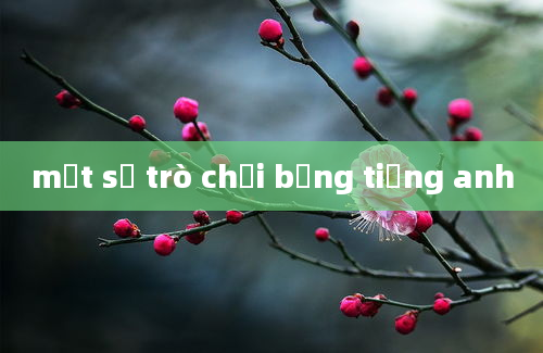 một số trò chơi bằng tiếng anh